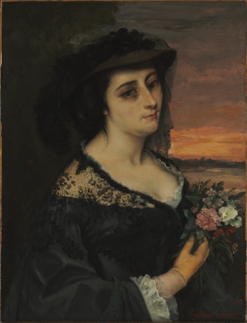 Pani L... (Laure Borreau) autorstwa Gustave Courbet