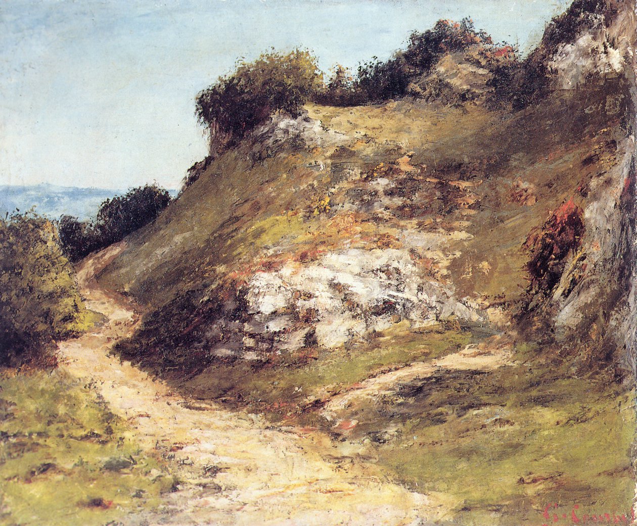 Ścieżka w skałach autorstwa Gustave Courbet