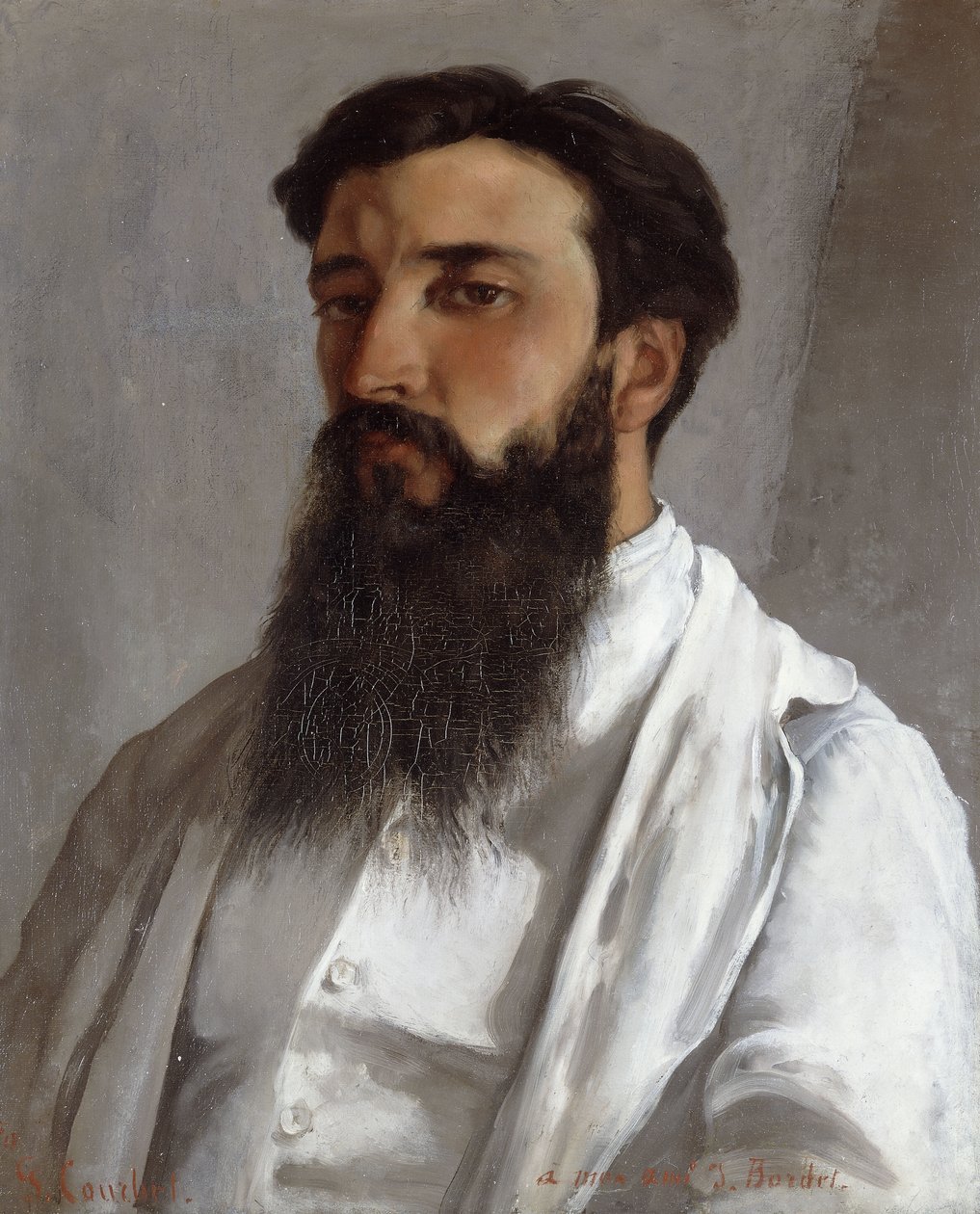 Portret Julesa Bordeta, 1870 autorstwa Gustave Courbet