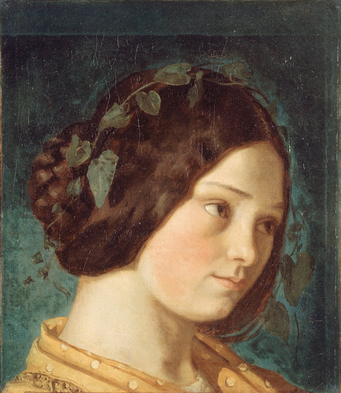 Portret Zelii Courbet, ok. 1842 r. autorstwa Gustave Courbet