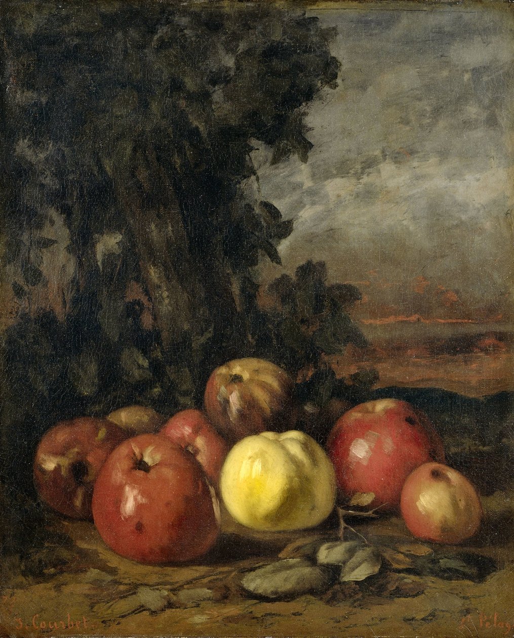 Martwa natura z jabłkami autorstwa Gustave Courbet