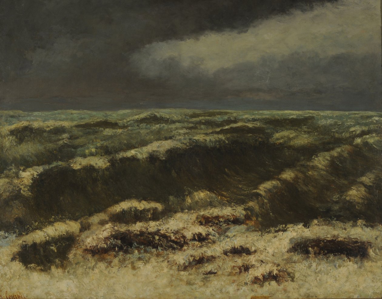 wzburzone morze wzburzone morze. autorstwa Gustave Courbet