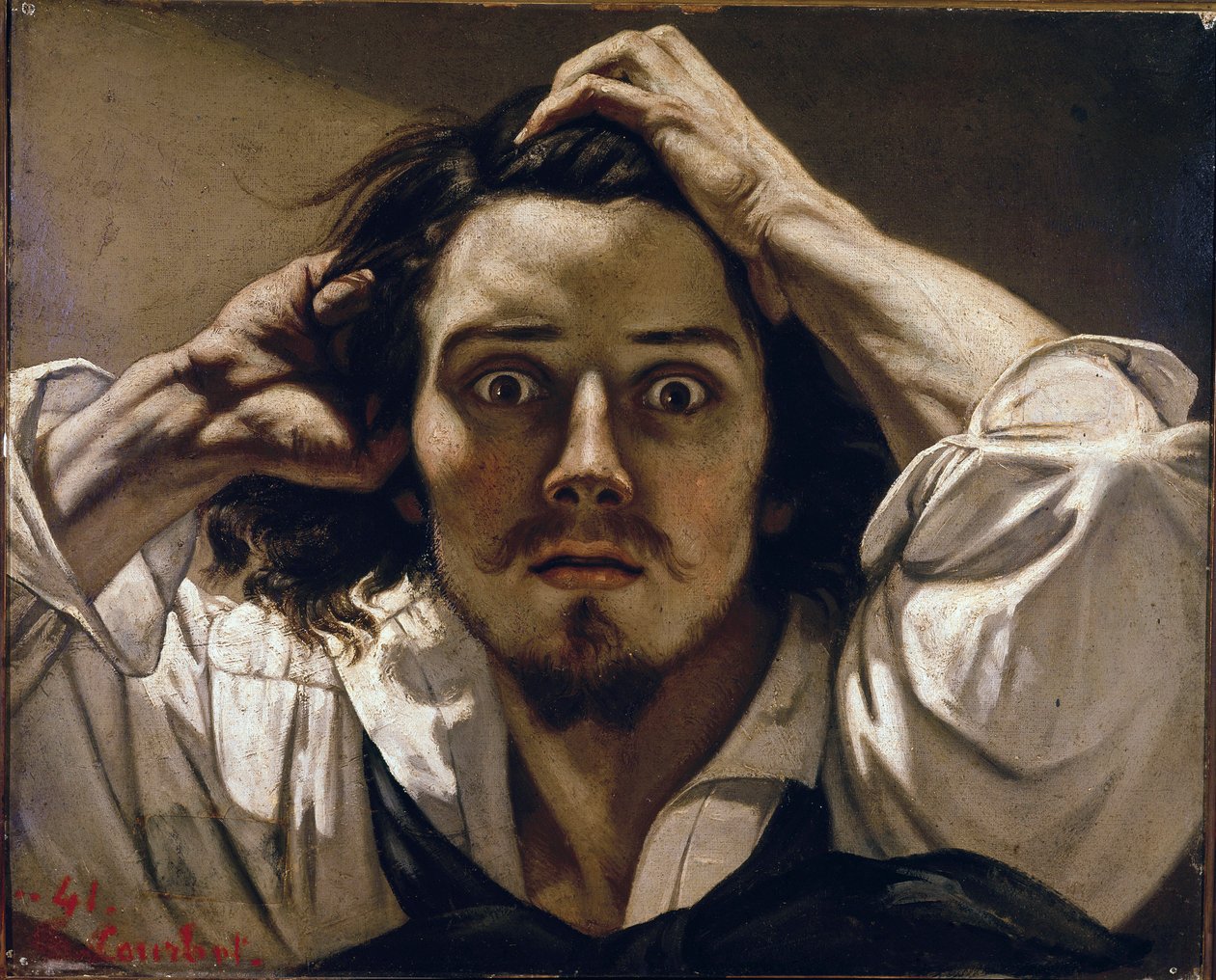 Zdesperowany mężczyzna (Autoportret) autorstwa Gustave Courbet