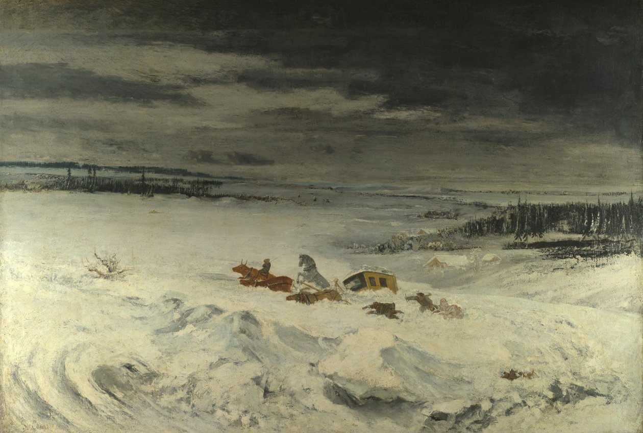 Pracowitość na śniegu, 1860 autorstwa Gustave Courbet
