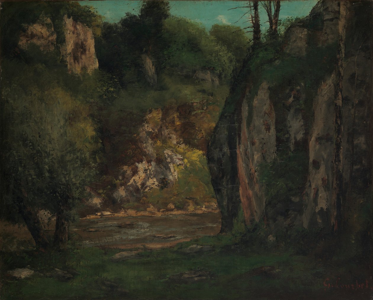 Ukryty potok, ca. 1873-77. autorstwa Gustave Courbet
