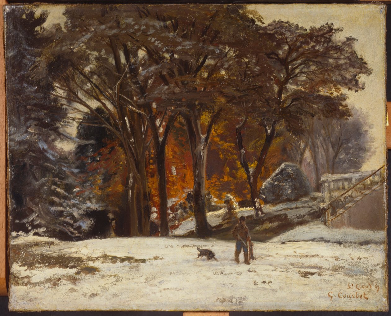 Kłusownik, 1867 autorstwa Gustave Courbet