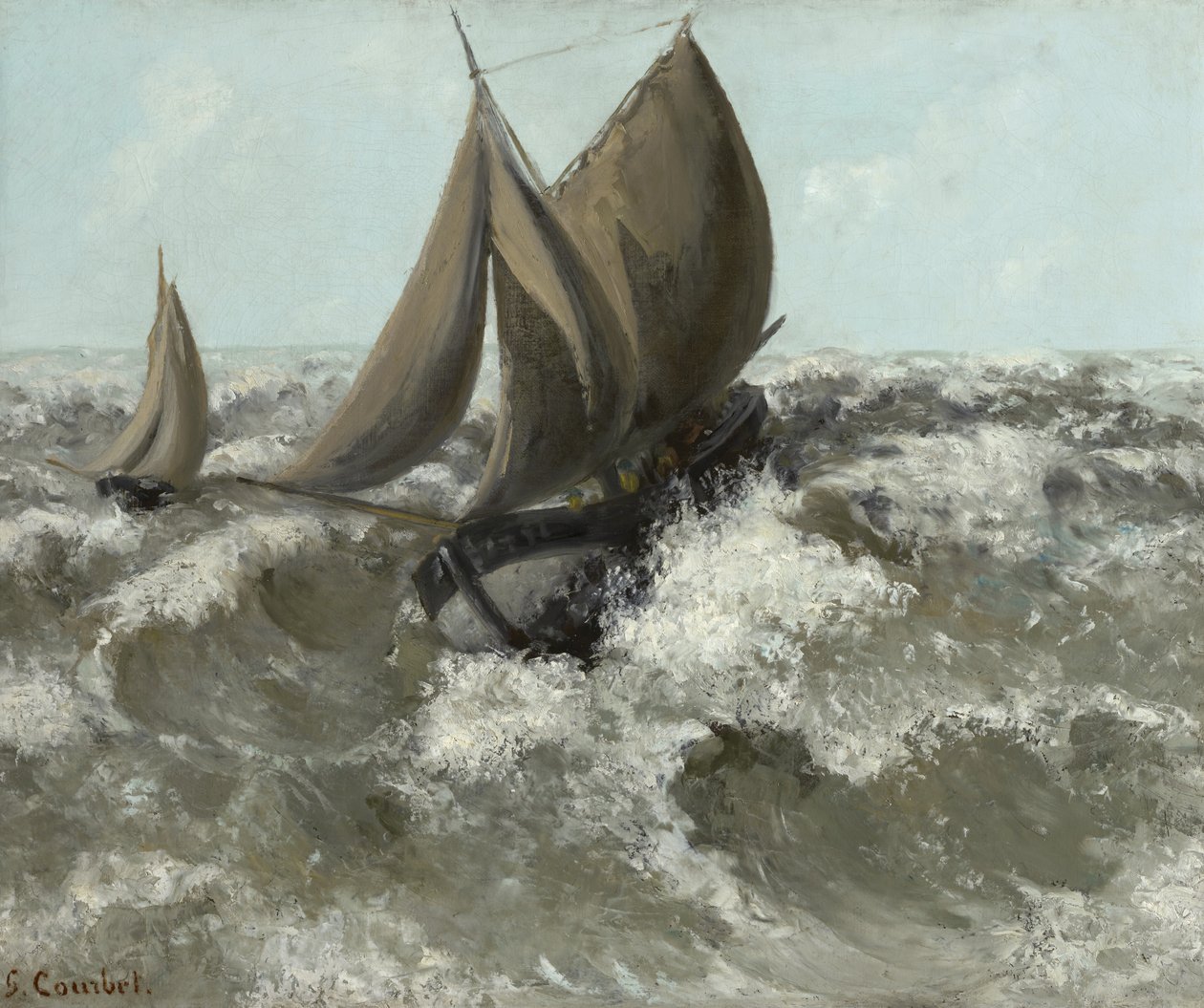 Żaglówka autorstwa Gustave Courbet
