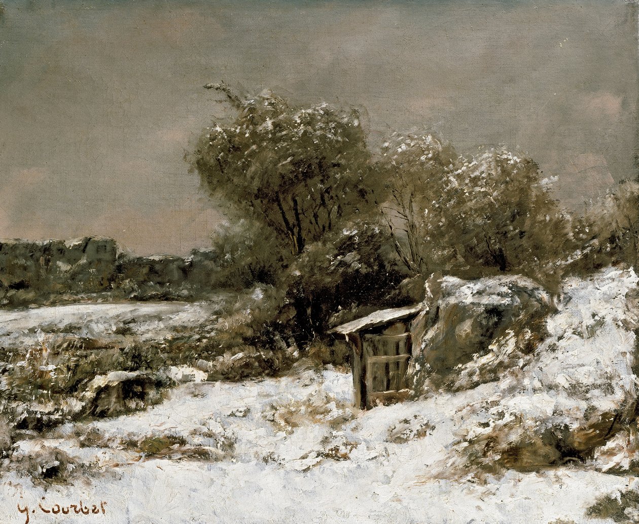 Scena zimowa, XIX w. autorstwa Gustave Courbet
