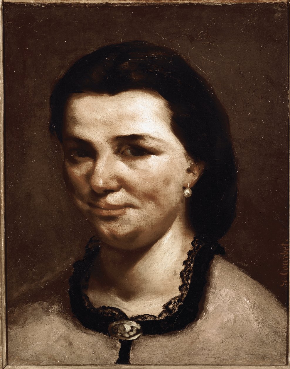Głowa kobiety autorstwa Gustave Courbet
