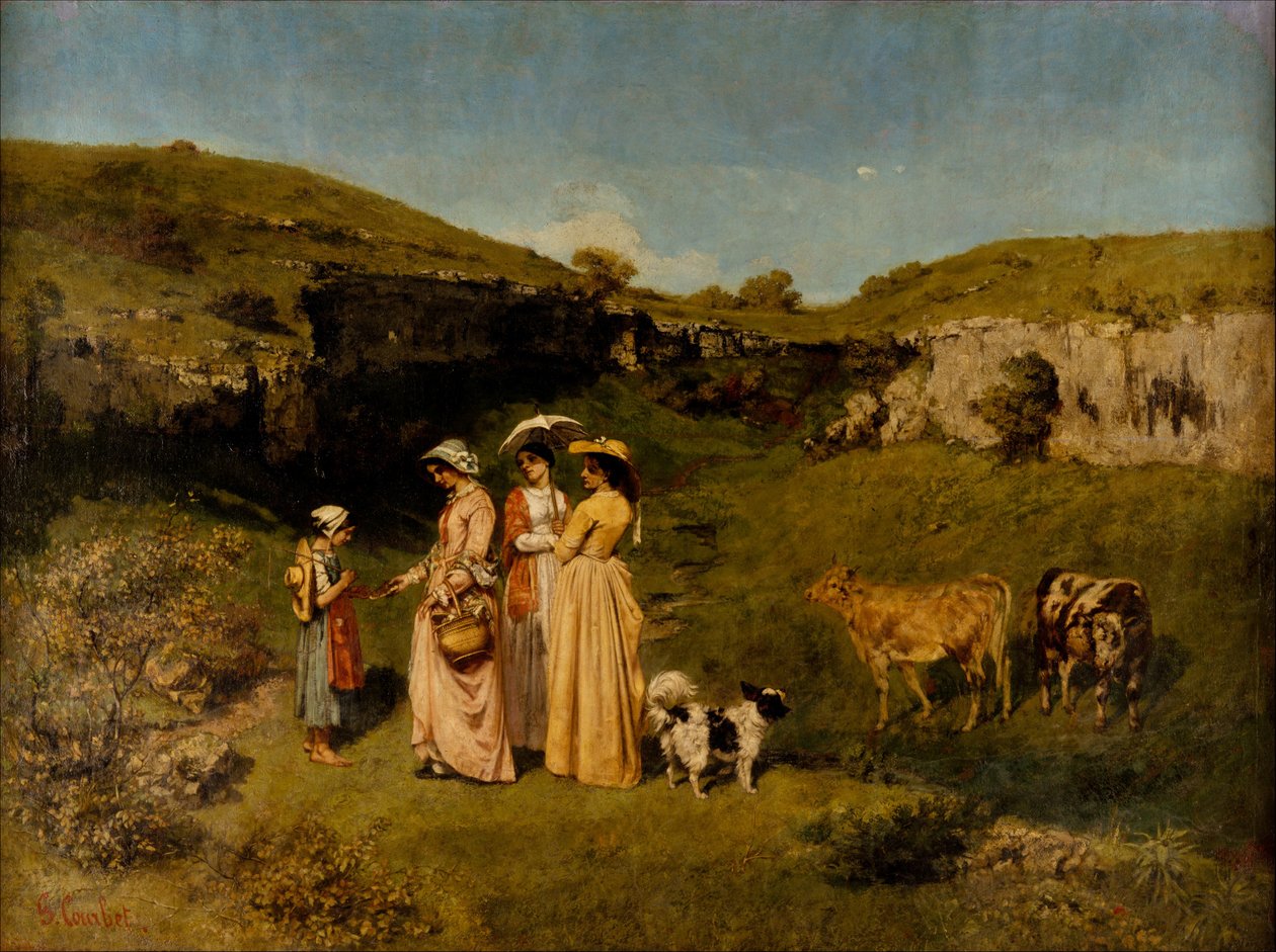 Panienki ze wsi, 1851-52. autorstwa Gustave Courbet