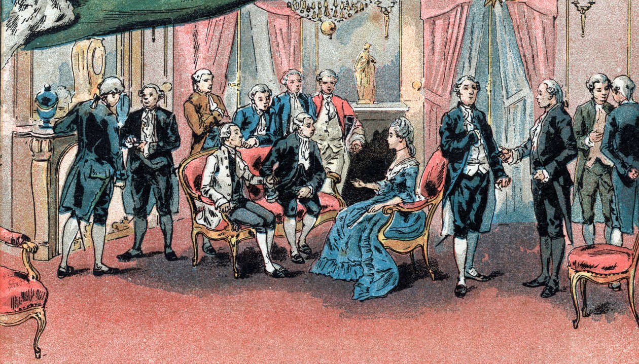 Salon Suzanne Curchod autorstwa Gustave Demoulin
