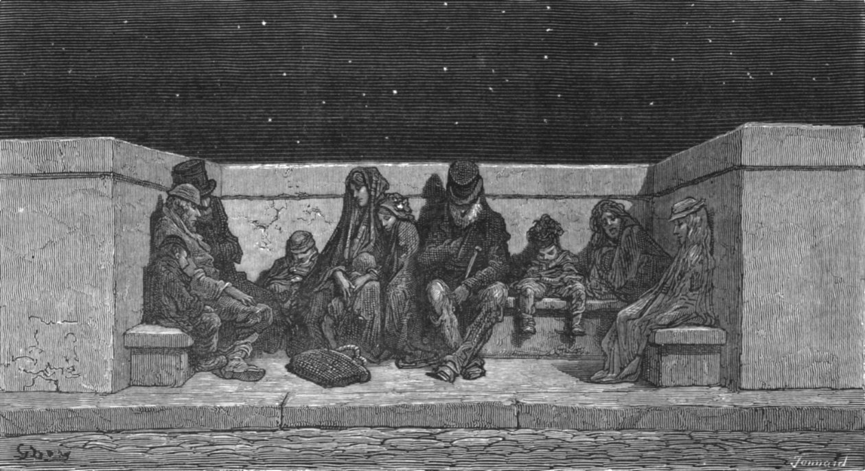 „Śpiąc pod gwiazdami”, 1872. autorstwa Gustave Dore