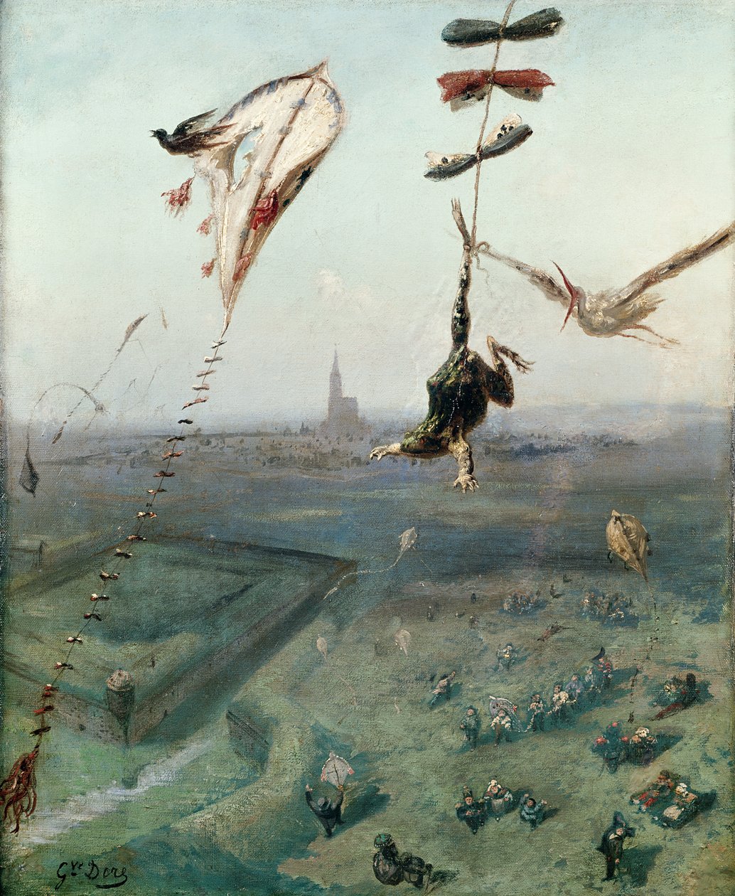 Między niebem a ziemią, 1862 autorstwa Gustave Dore