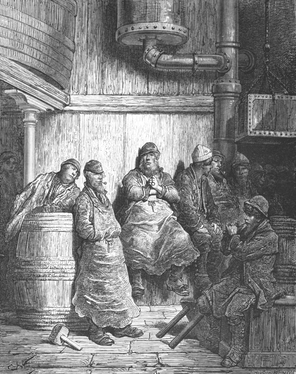 „Ludzie piwowara”, 1872. autorstwa Gustave Dore