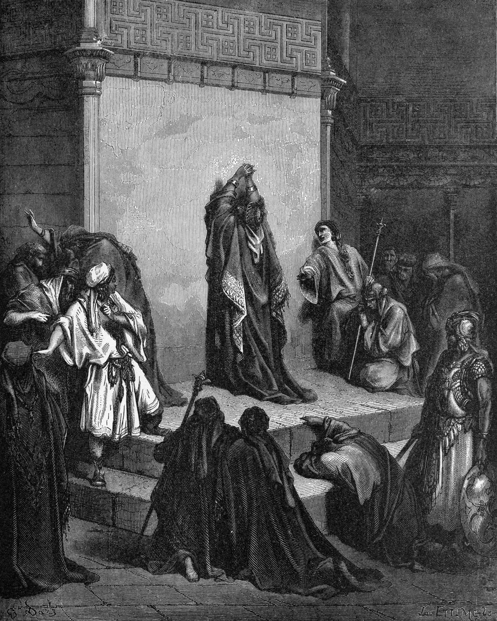Dawid opłakuje Absaloma autorstwa Gustave Dore