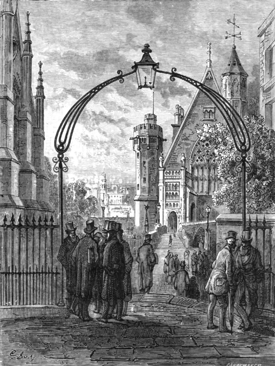 „Dziedzina Dziekana, Westminster”, 1872. autorstwa Gustave Dore