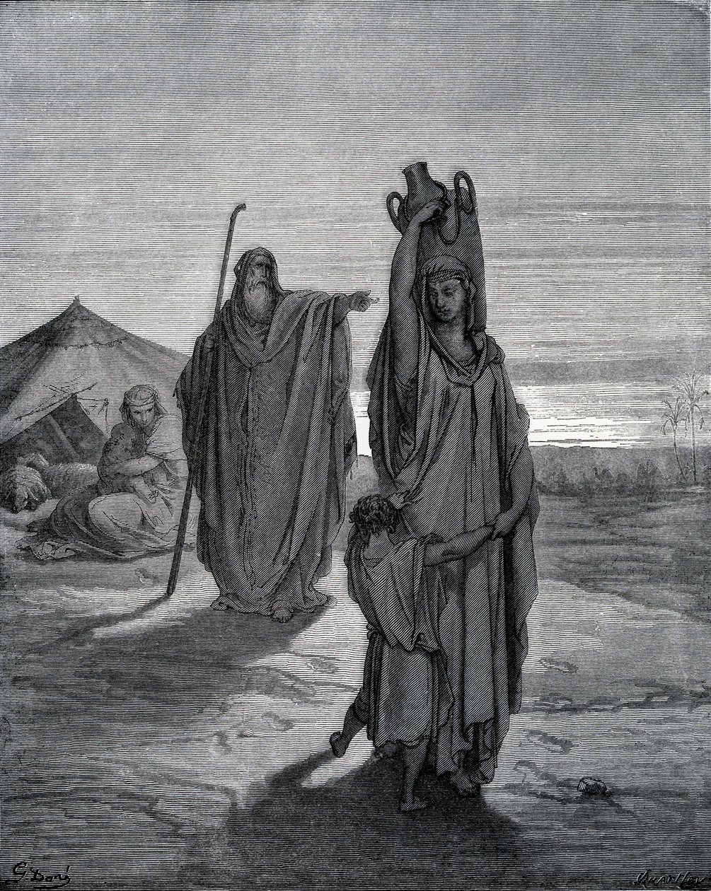 Wypędzenie Hagar autorstwa Gustave Dore