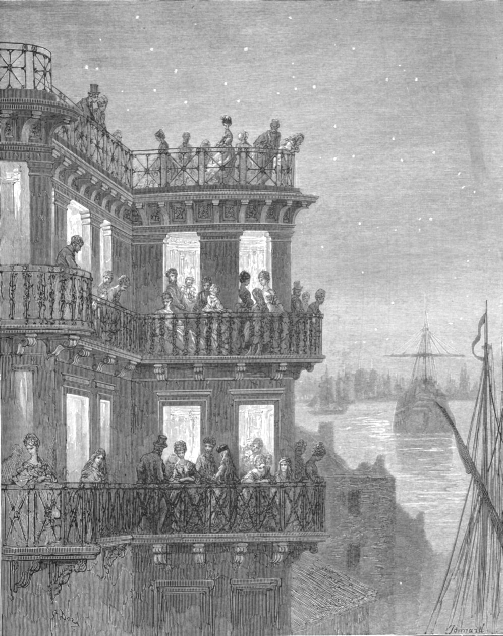 „Greenwich – w sezonie”, 1872. autorstwa Gustave Dore