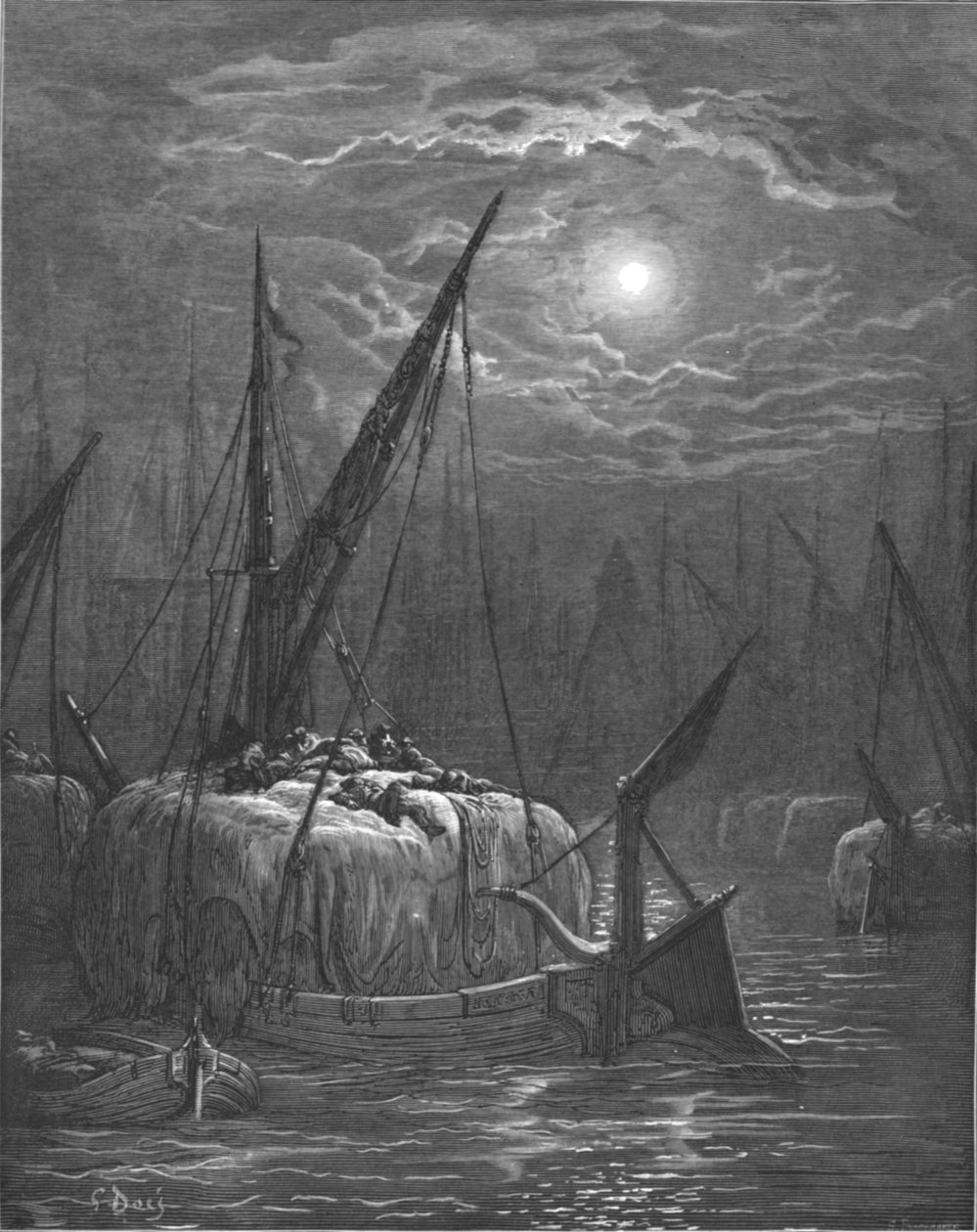 „Łódź z sianem na Tamizie”, 1872. autorstwa Gustave Dore