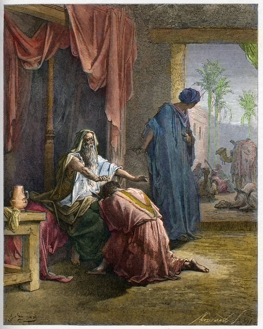 Izaak benit Jakub - Genese (27 autorstwa Gustave Dore