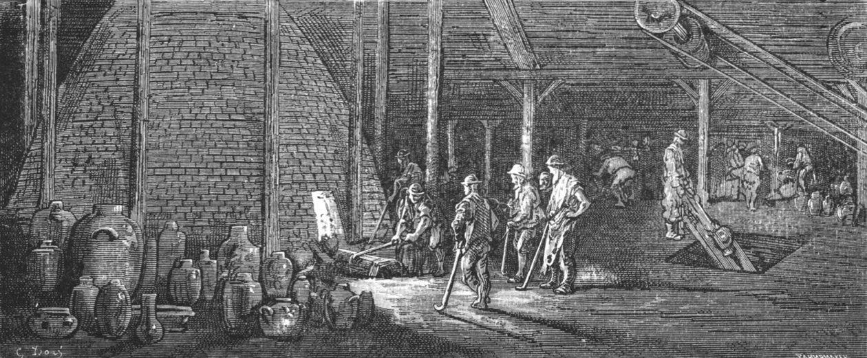 Garncarstwo Lambeth, 1872. autorstwa Gustave Dore