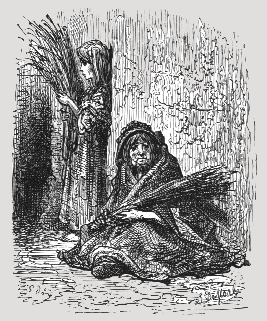 "Lawendowa dziewczyna", 1872. autorstwa Gustave Dore