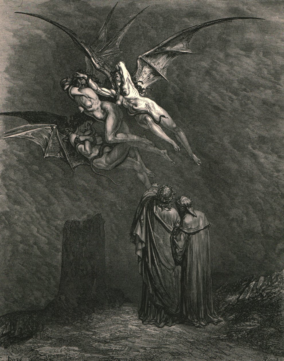 Naznacz każdego dire Erynnis, c1890. autorstwa Gustave Dore
