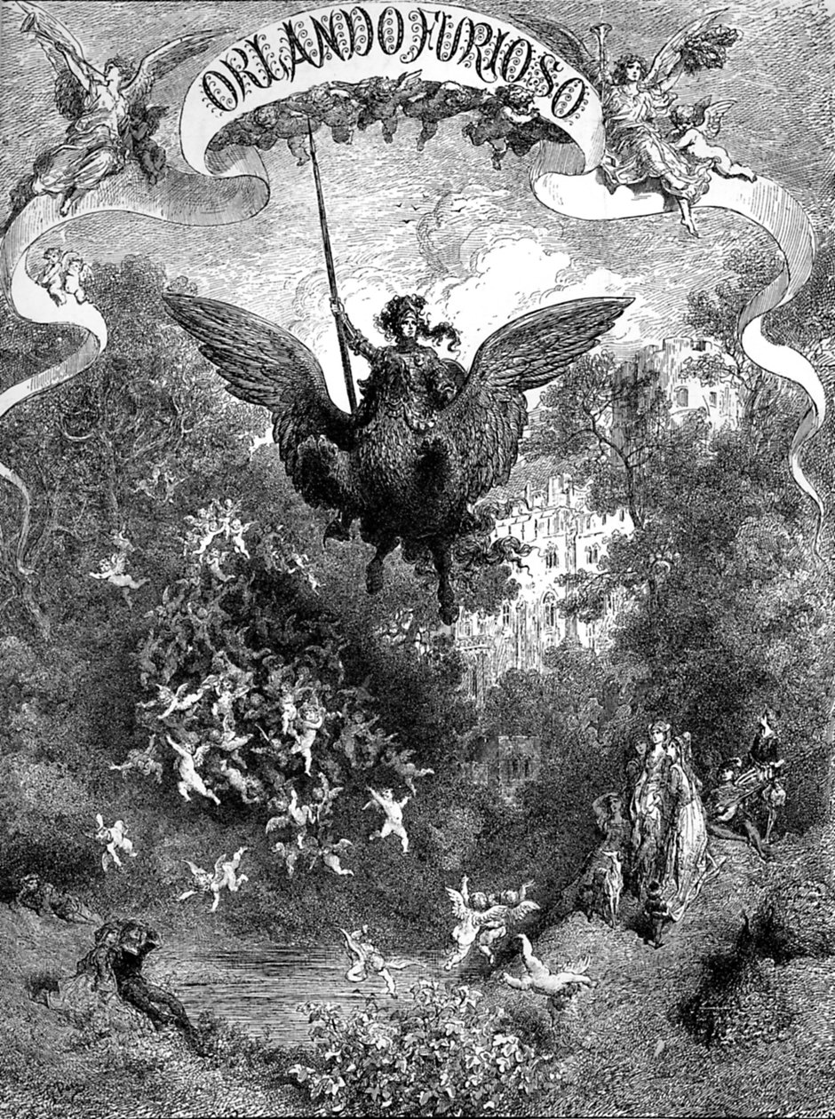 Orlando Furioso autorstwa Ludovico Ariosto, okładka autorstwa Gustave Dore