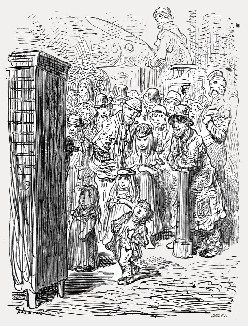„Punch and Judy”, 1872. autorstwa Gustave Dore