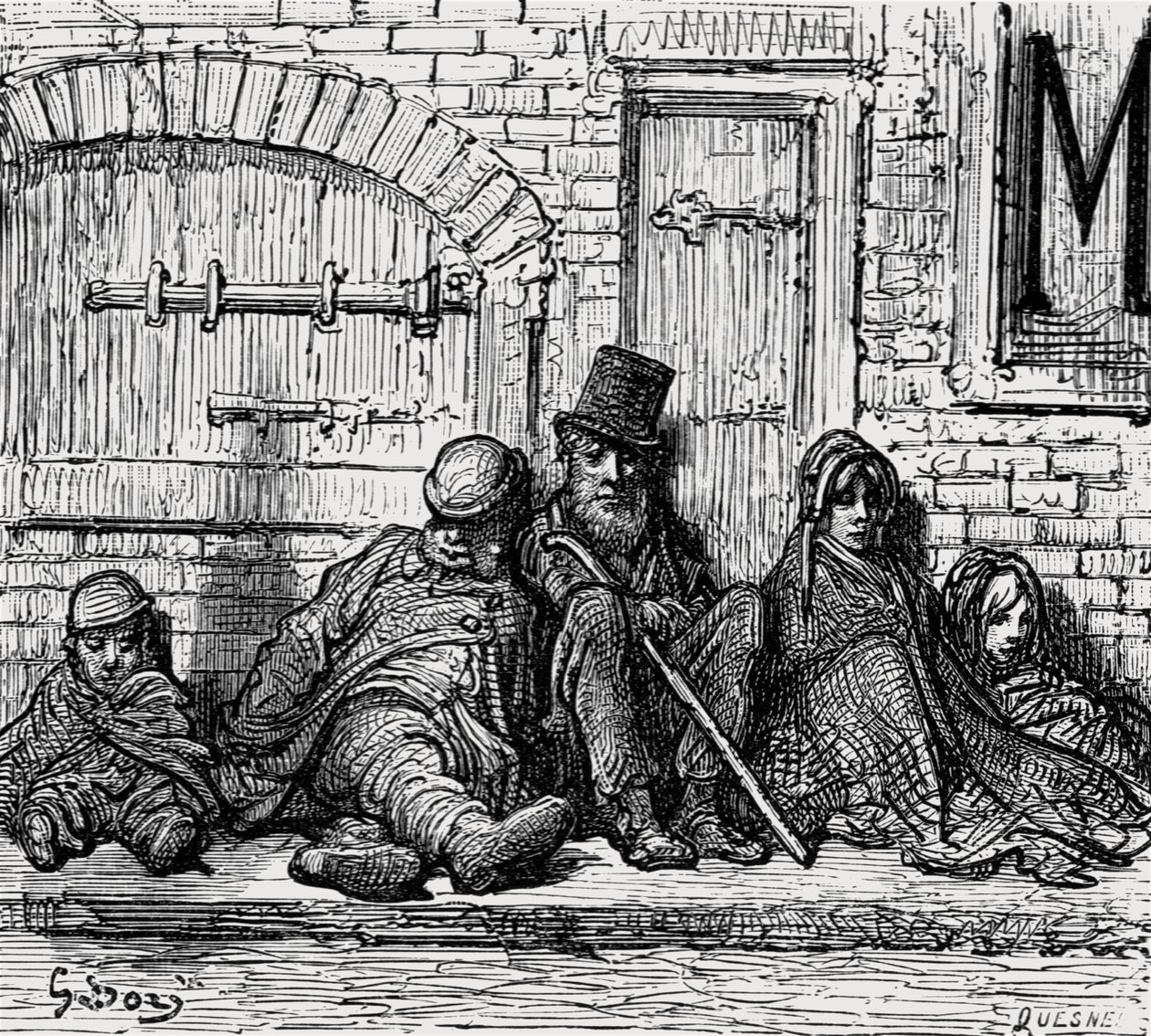 „Bez dachu!”, 1872. autorstwa Gustave Dore