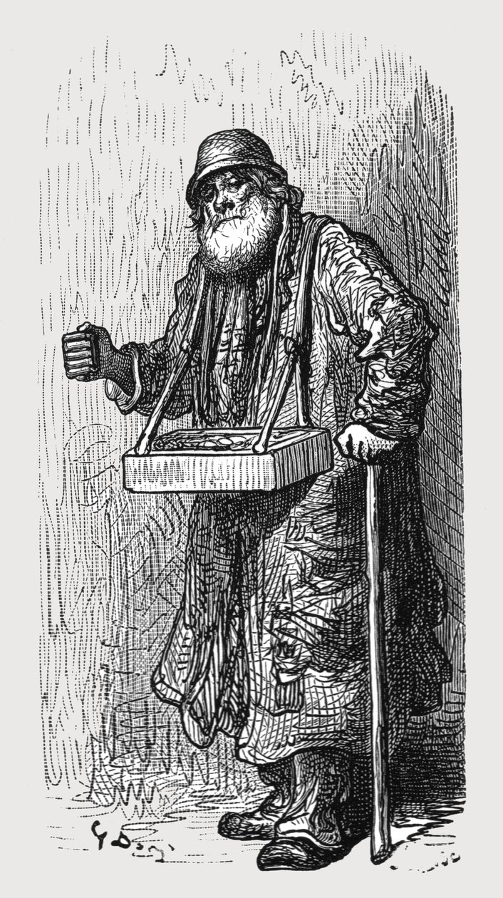 „Sprzedawca zapałek”, 1872. autorstwa Gustave Dore