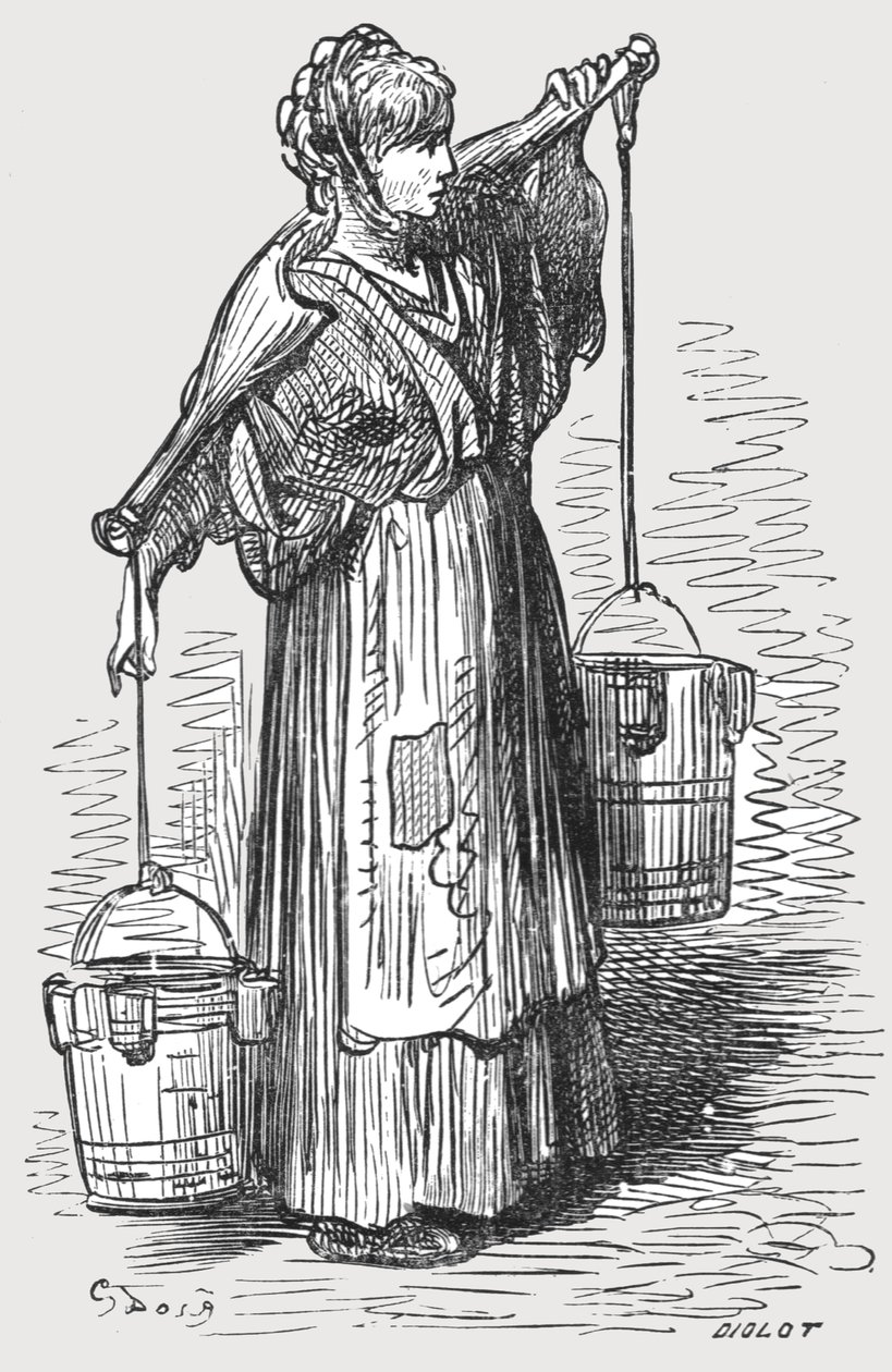 „Kobieta od mleka”, 1872. autorstwa Gustave Dore
