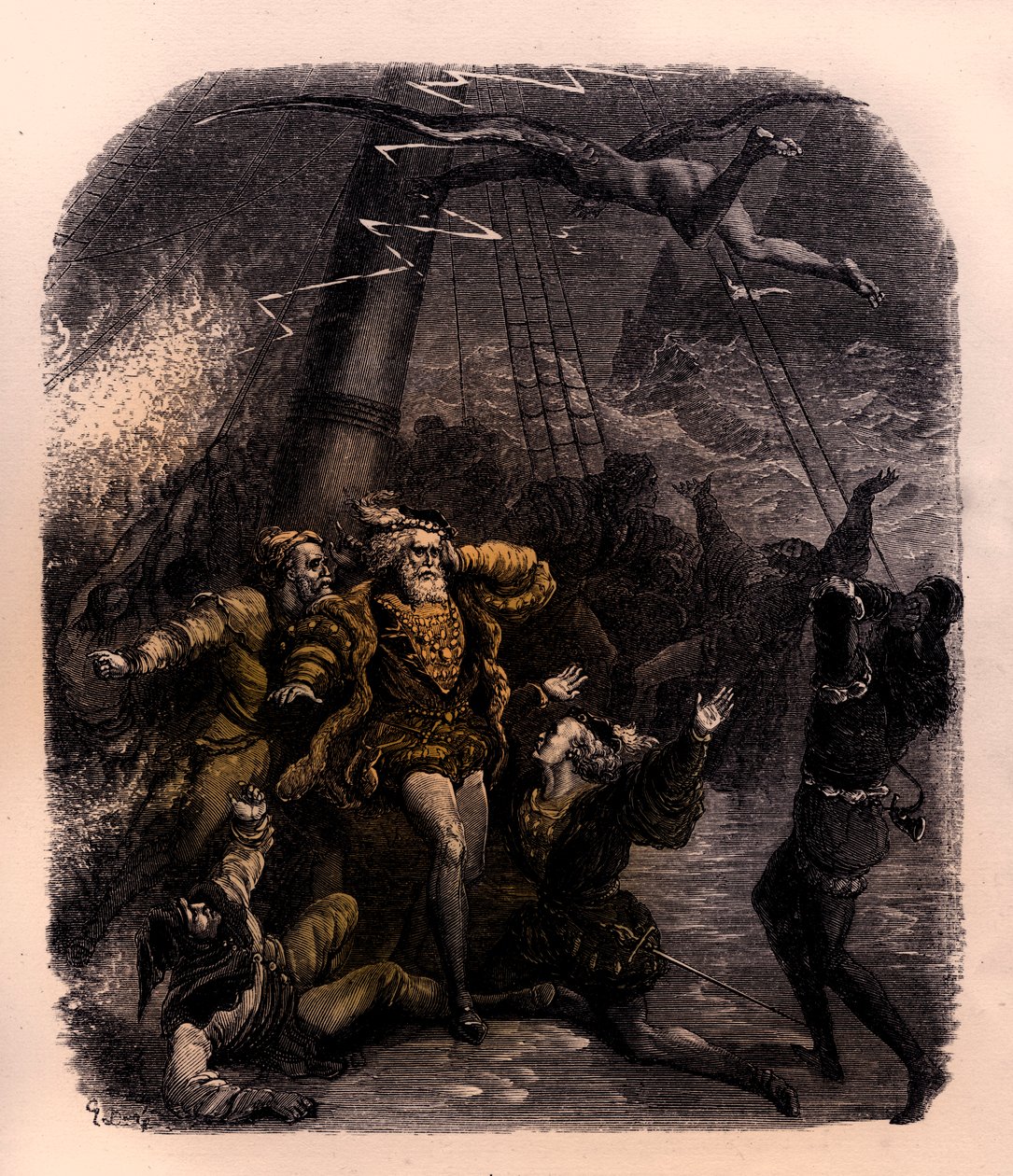 Burza - Szekspir autorstwa Gustave Dore