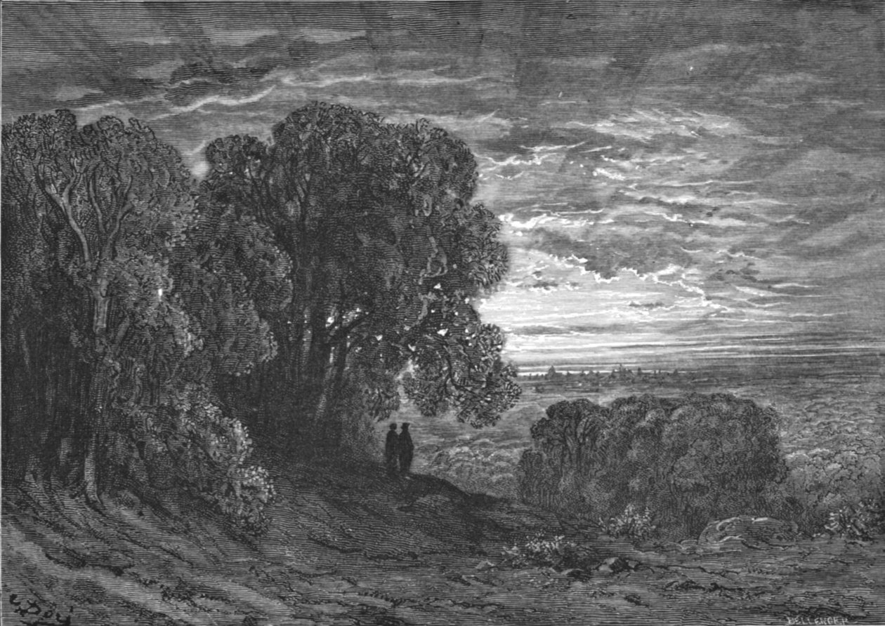 „Dwaj pielgrzymi w Highgate”, 1872. autorstwa Gustave Dore