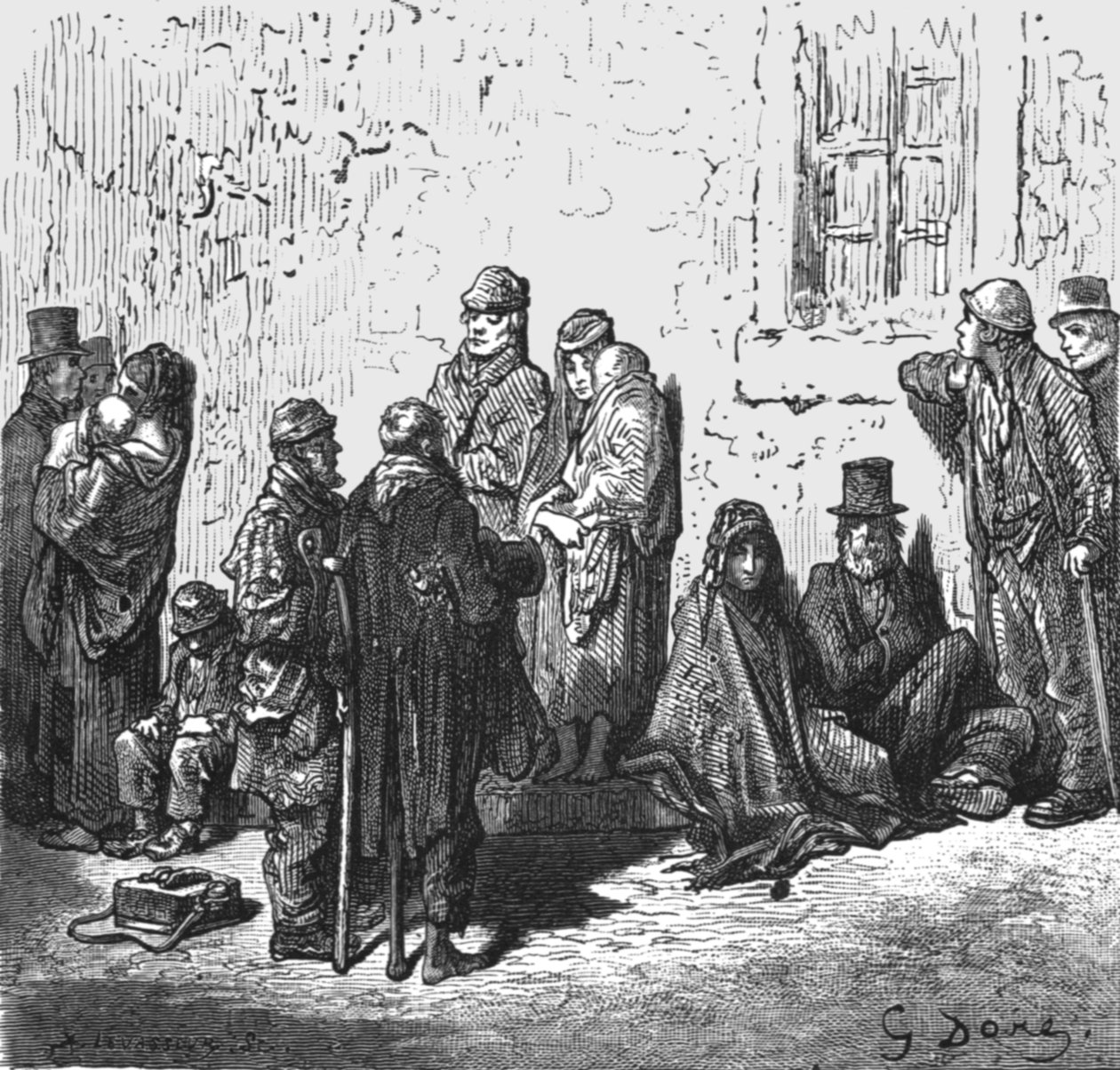 „Waifs and Strays”, 1872. autorstwa Gustave Dore