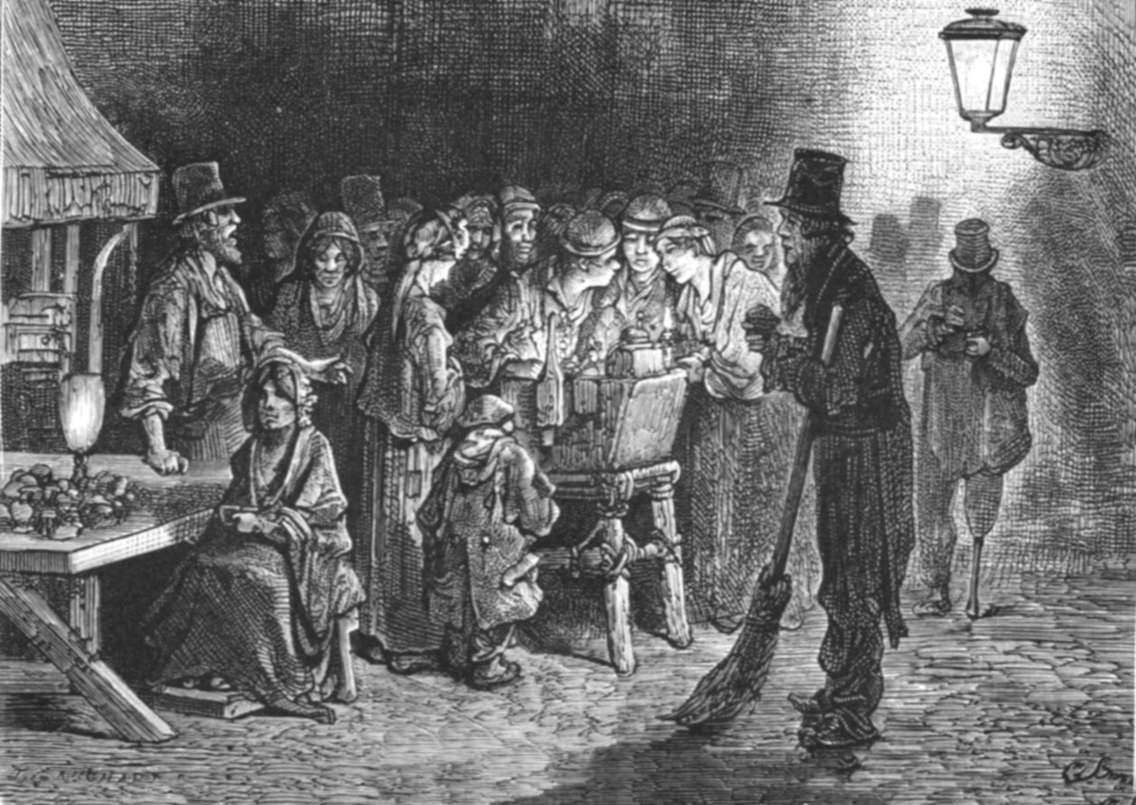 „Poczęstunek w Whitechapel”, 1872. autorstwa Gustave Dore