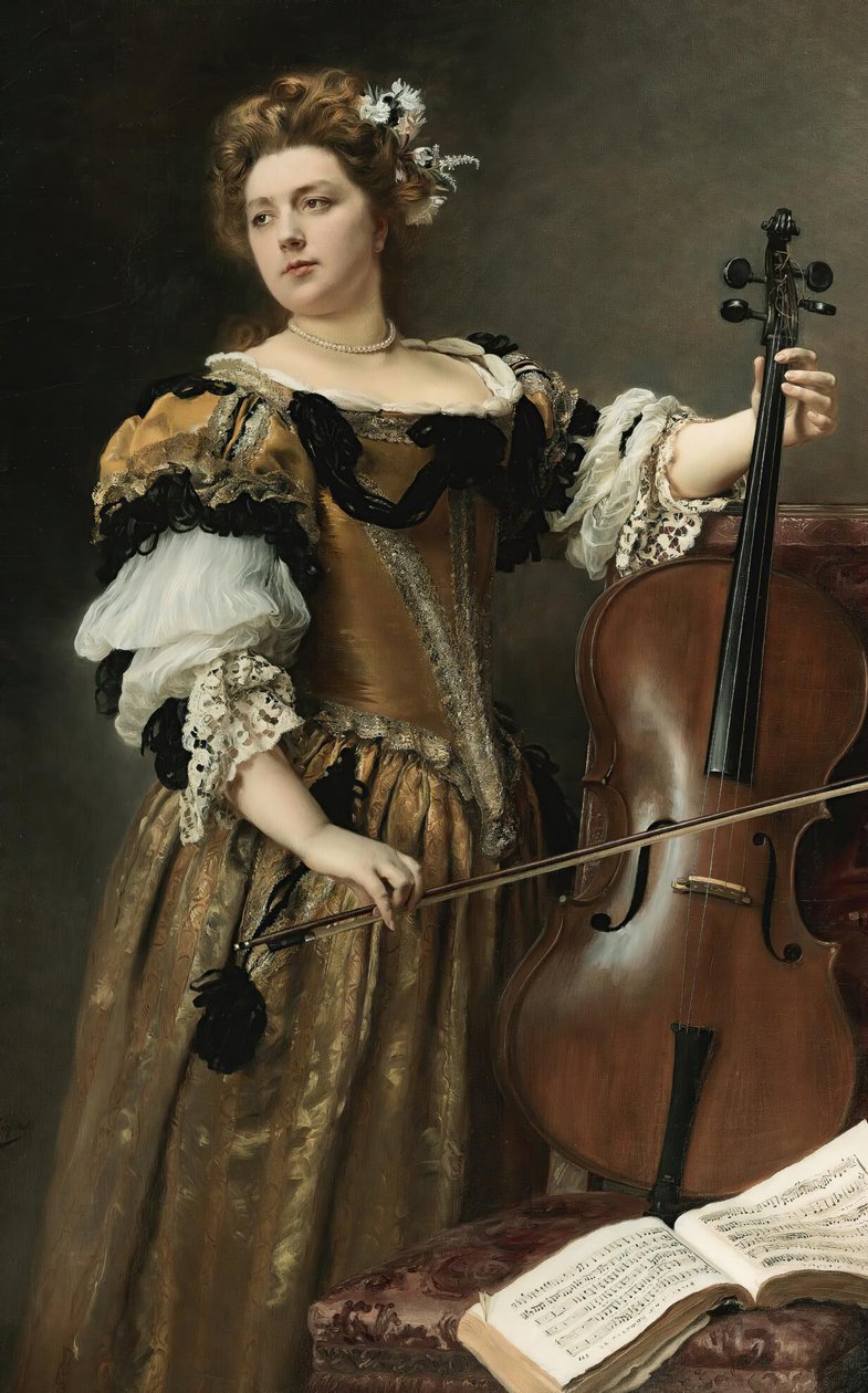Wiolonczelista, ok. 1930 1890. autorstwa Gustave Jean Jacquet