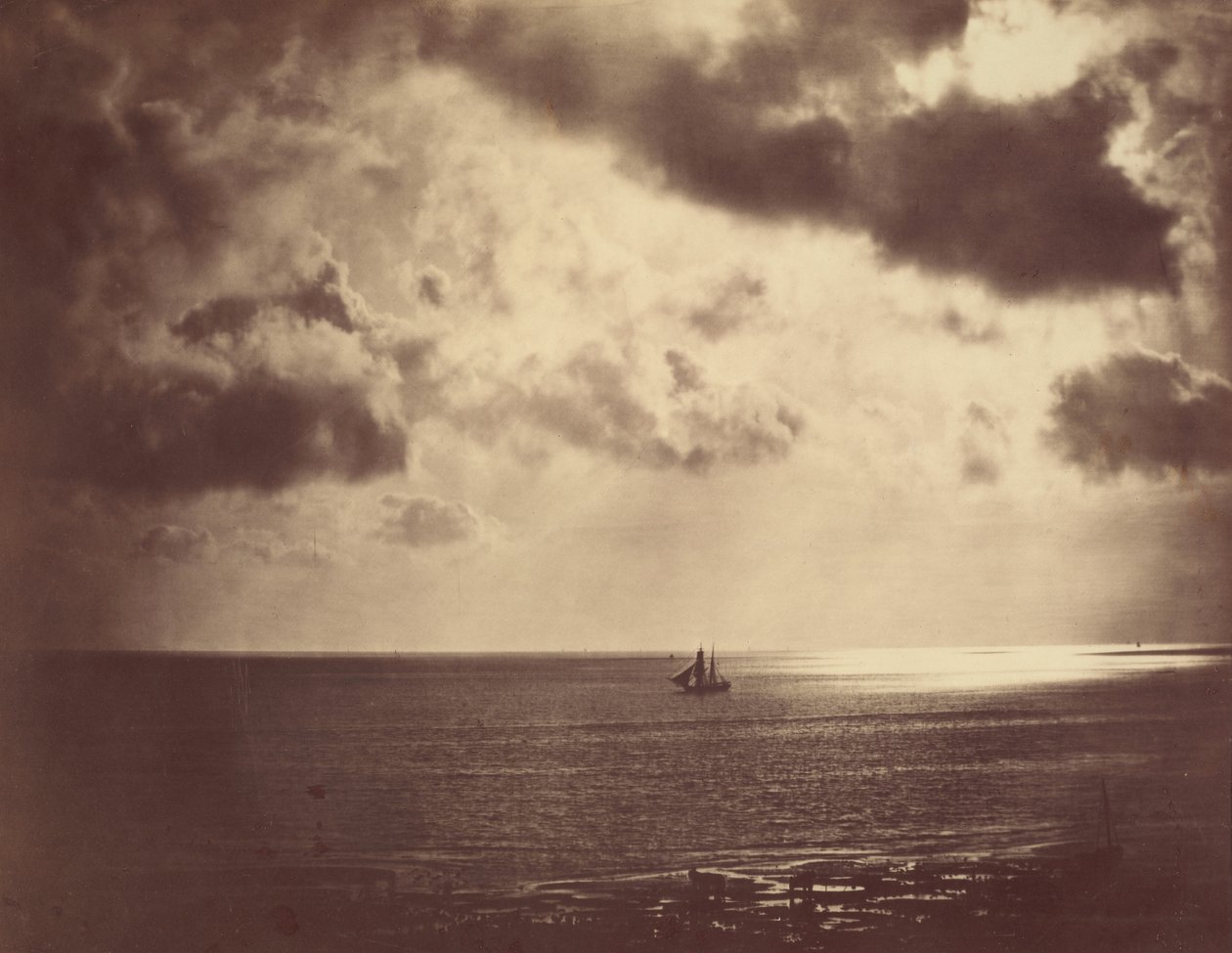 Bryg na wodzie, 1856. autorstwa Gustave Le Gray