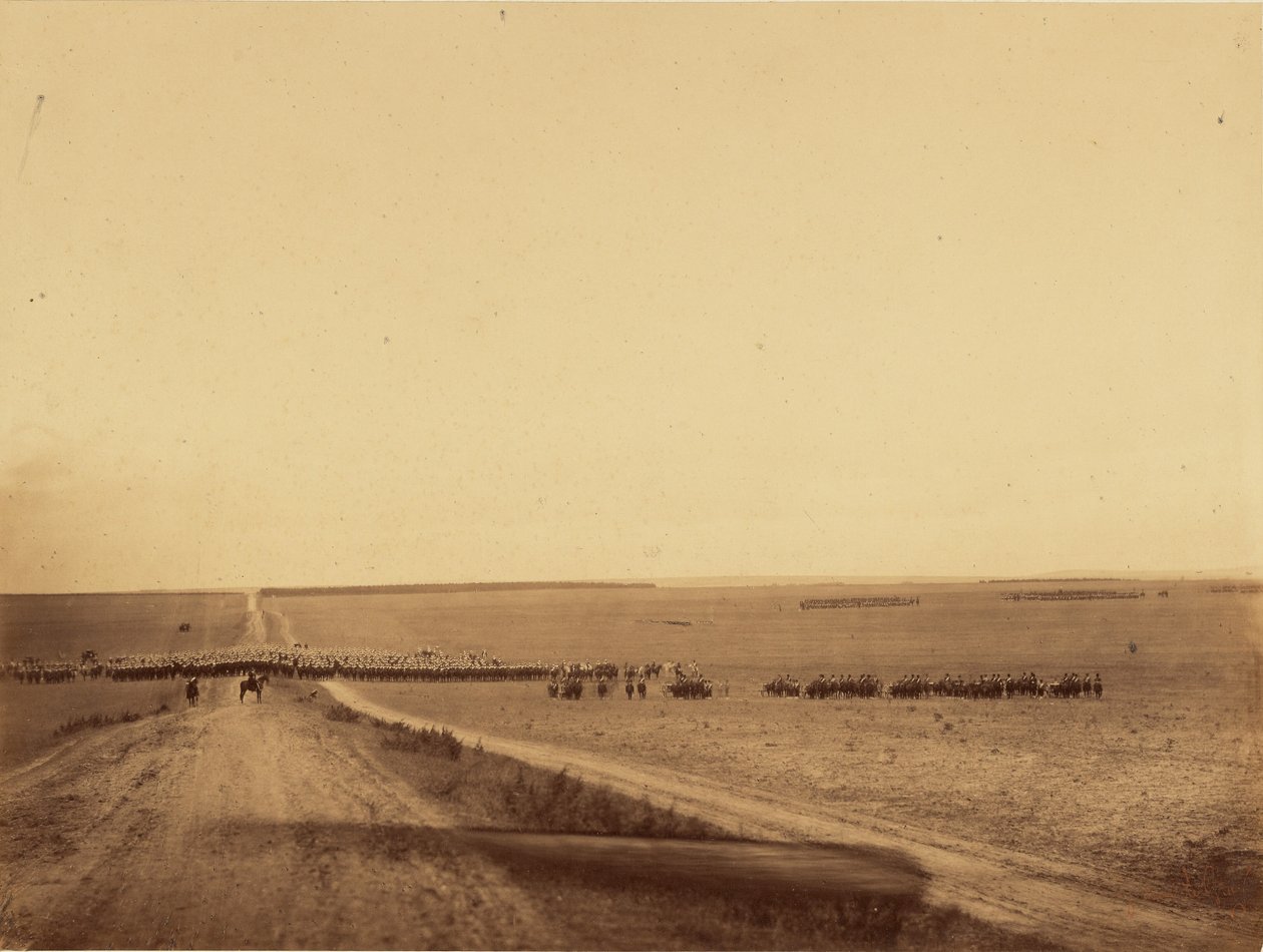 [Manewry kawalerii, Camp de Chalons]. autorstwa Gustave Le Gray
