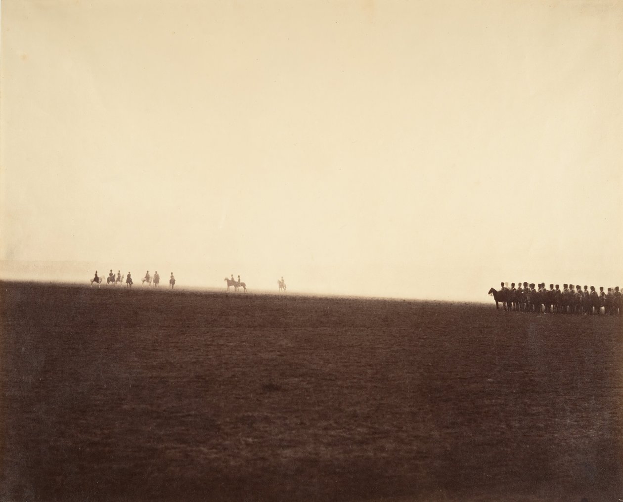 [Manewry kawalerii, Camp de Chalons], 1857. autorstwa Gustave Le Gray