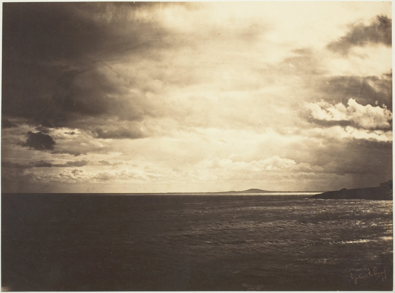 Zachmurzone niebo, Morze Śródziemne autorstwa Gustave Le Gray