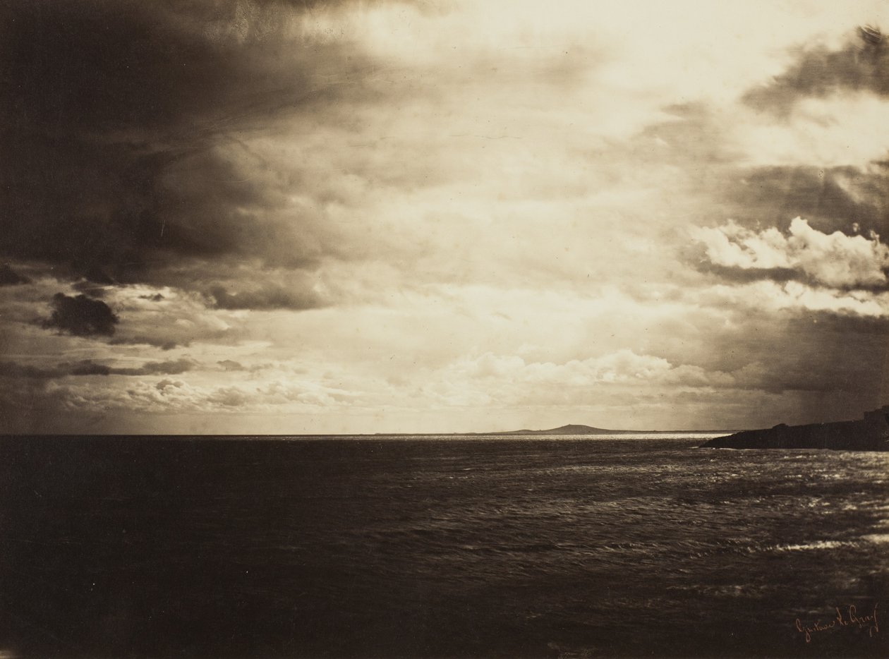 Pochmurne niebo, Morze Śródziemne, 1857 autorstwa Gustave Le Gray