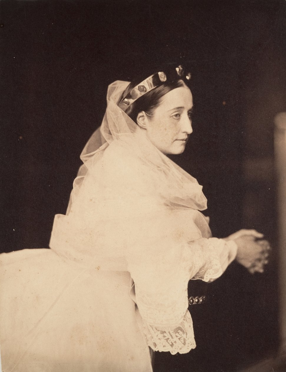 Cesarzowa Eugenia na modlitwie, 1856. autorstwa Gustave Le Gray