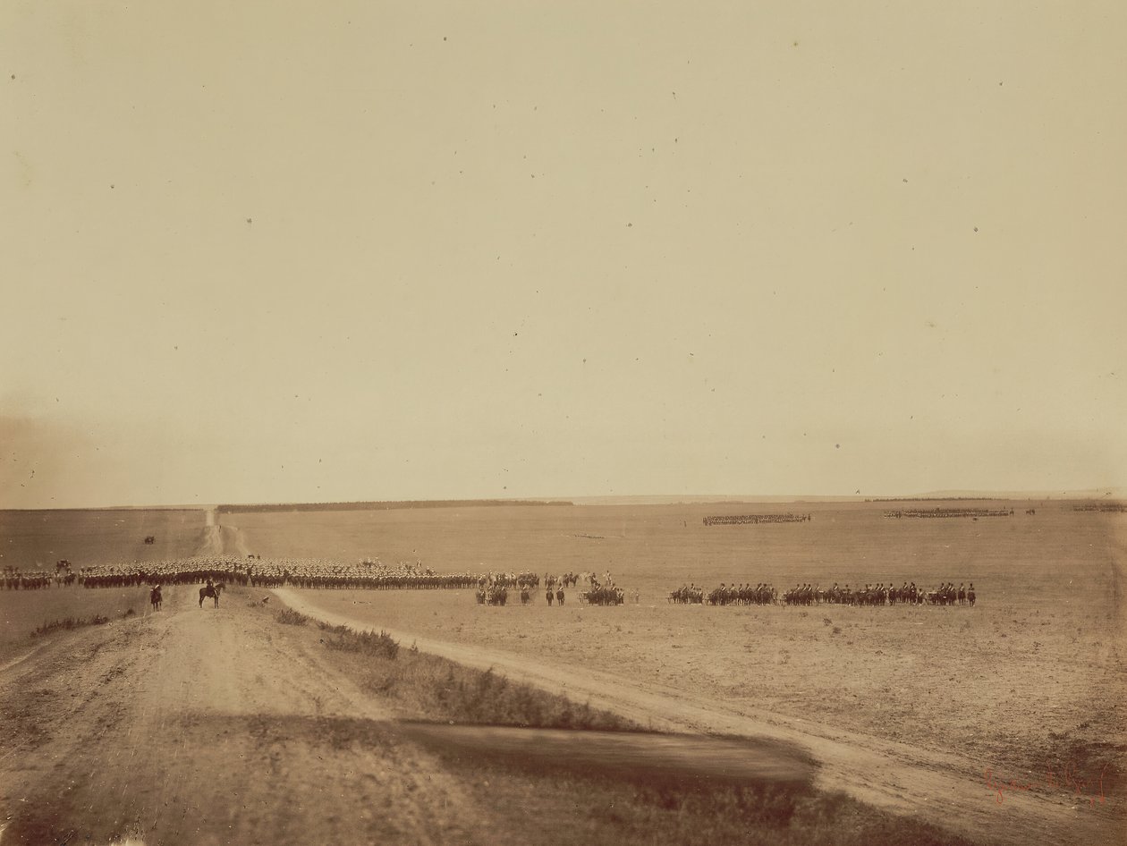 Manewry, Camp de Châlons, 1857. autorstwa Gustave Le Gray