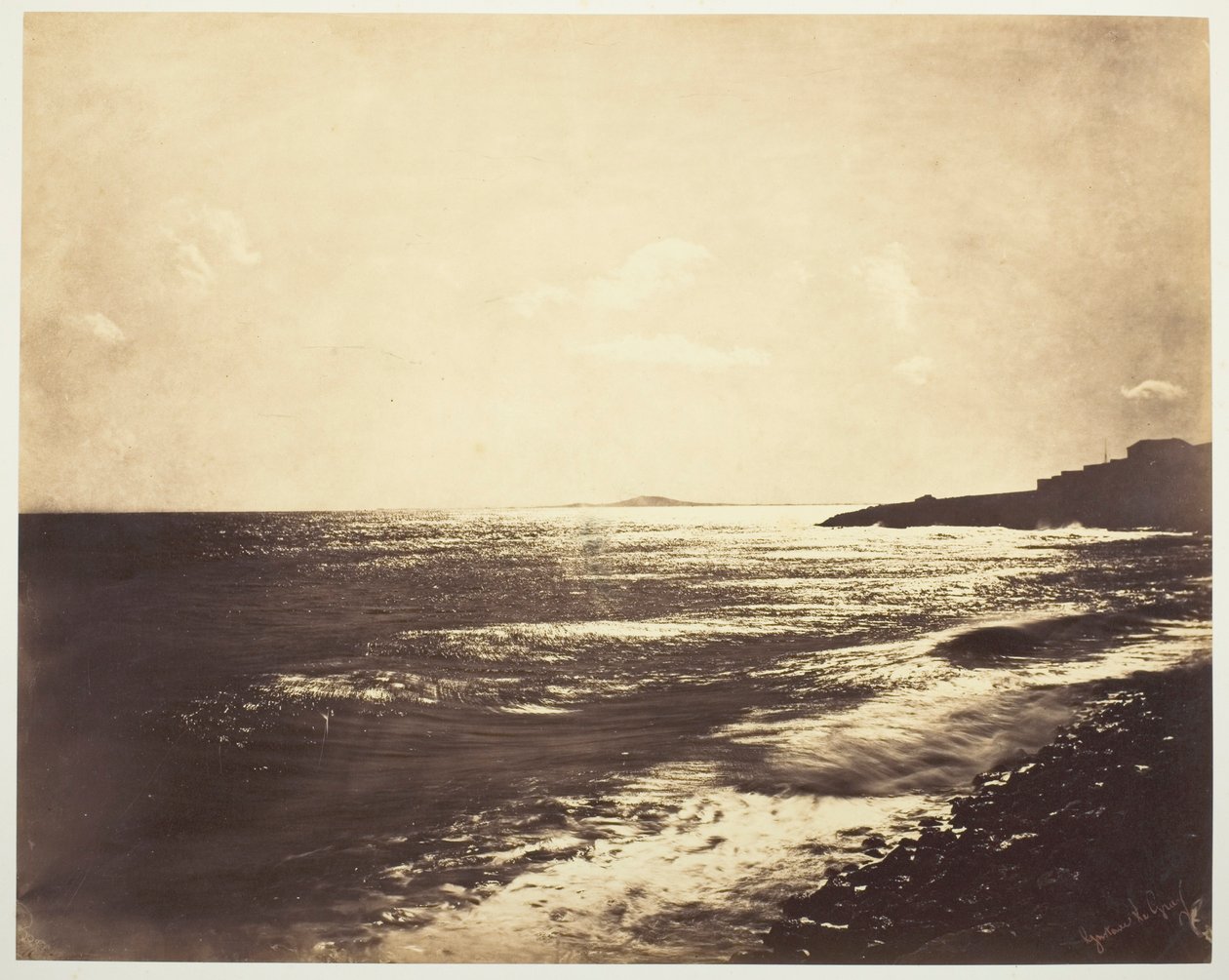Morze Śródziemne z Górą Agde autorstwa Gustave Le Gray