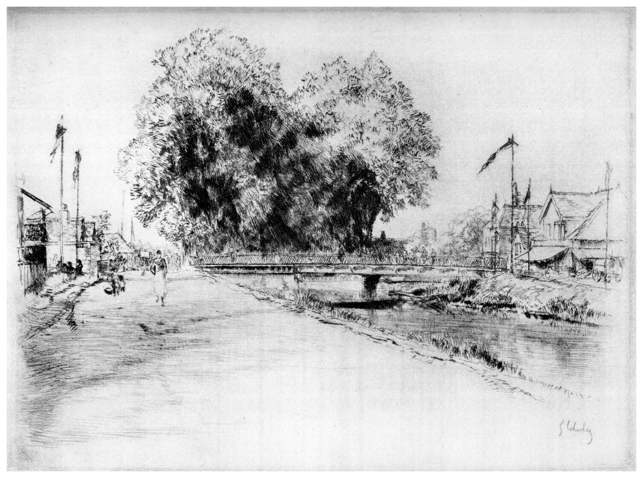 Kanał a Troyes, c1880-1930 1924 autorstwa Gustave Leheutre