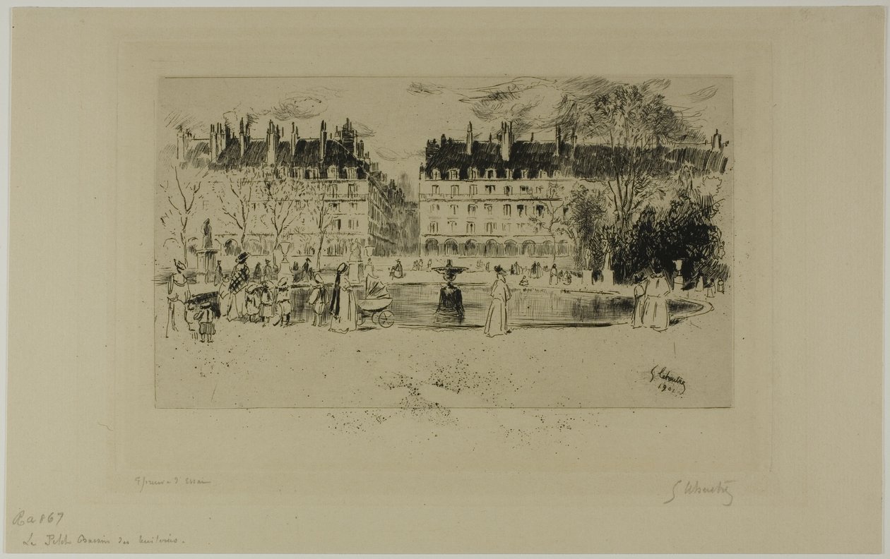 Mały Staw w Tuileries autorstwa Gustave Leheutre