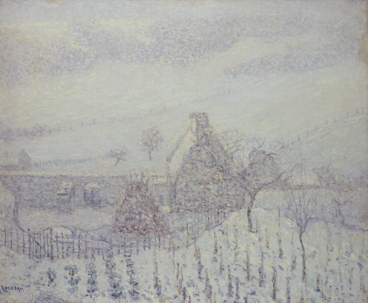 Blizzard w Hedouville autorstwa Gustave Loiseau