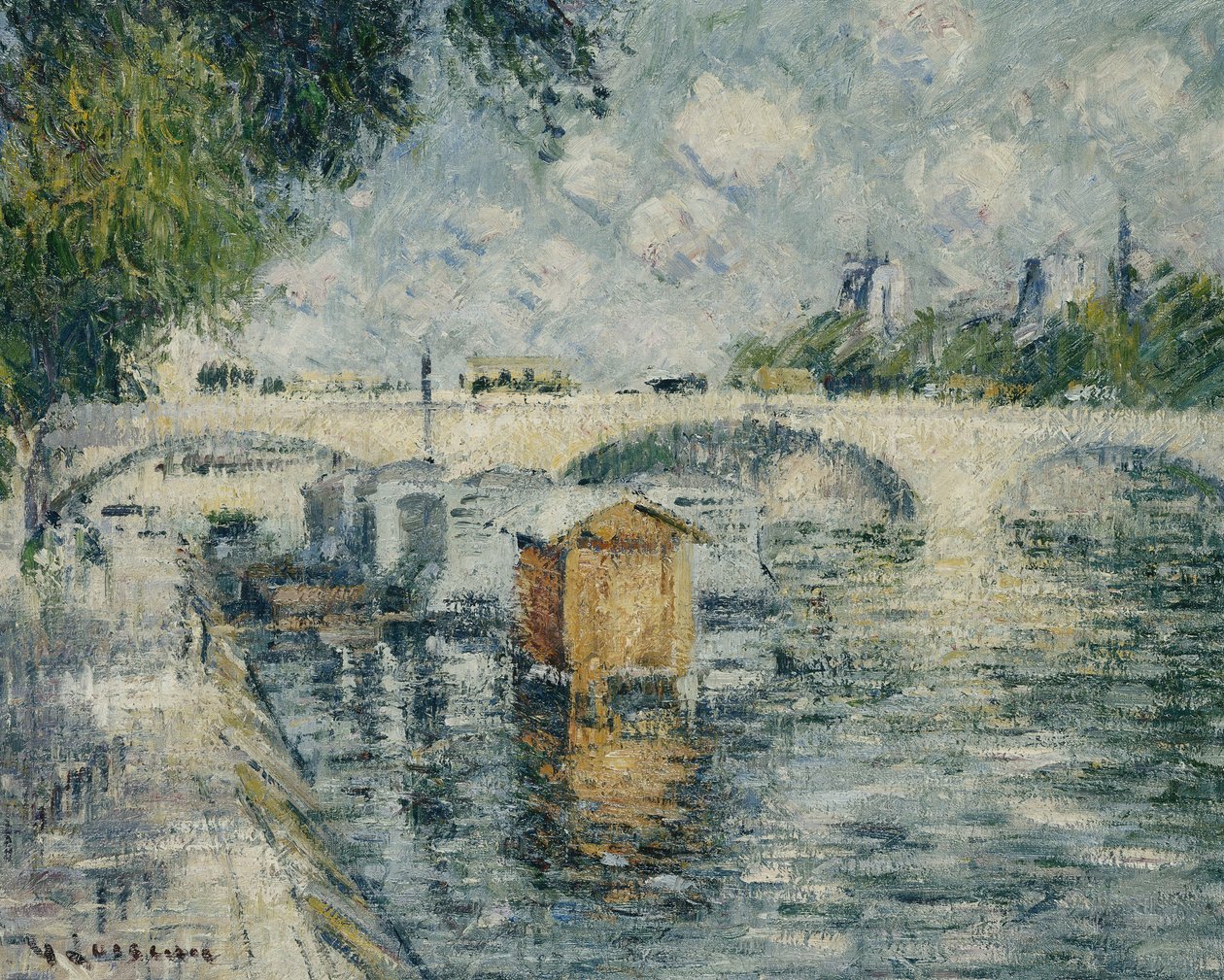 Most Ludwika Filipa, Paryż, 1925 autorstwa Gustave Loiseau