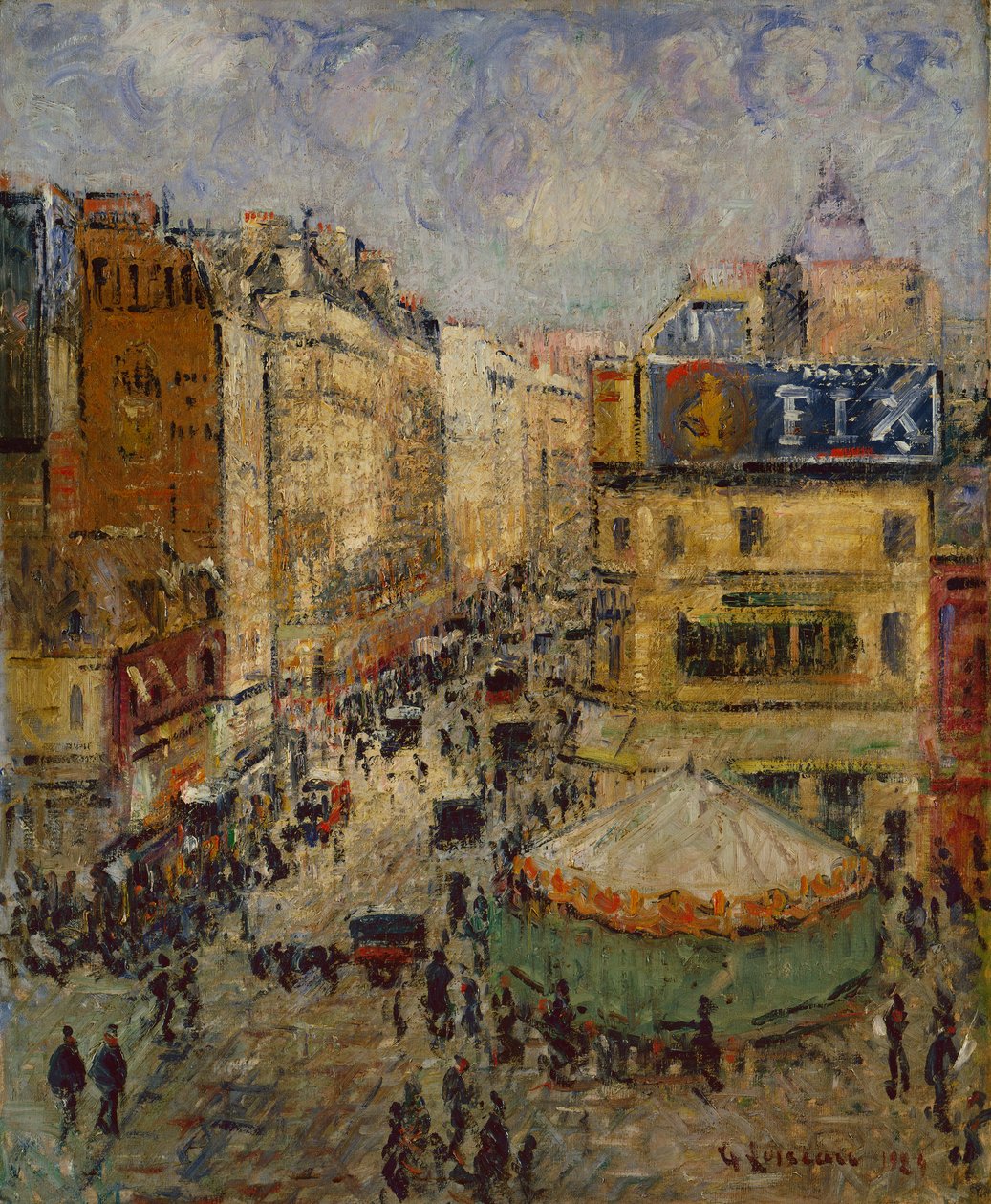 Rue de Clignancourt, Paryż autorstwa Gustave Loiseau